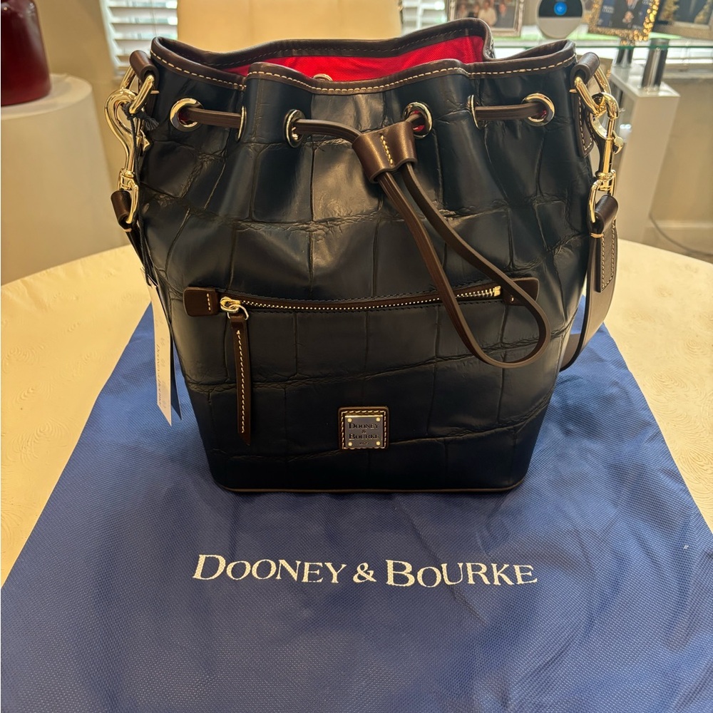 Dooney & Burke 
Denison Drawstring
Midnight Blue
NWT
